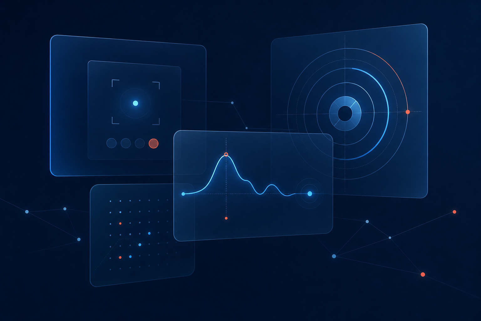 Abstract visualization of stimulus presentation, reaction-time waveforms, and precision timing